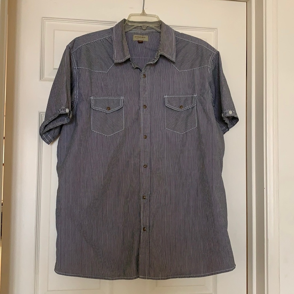 Sonoma striped buttoned down short sleeve shirt